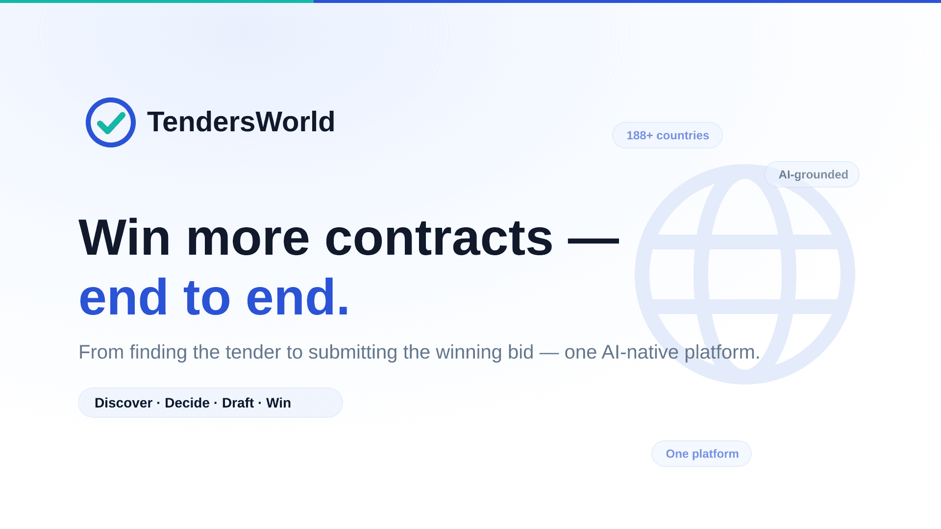 The complete TendersWorld tour demo video